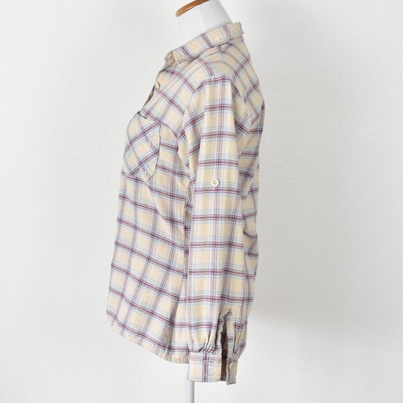 Vintage 70s Levi's Plaid Button Front Shirt - M - Picture 8 of 13